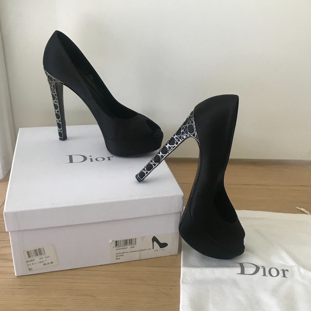 Christian Dior Cannage-Heel Pump Size 39.5